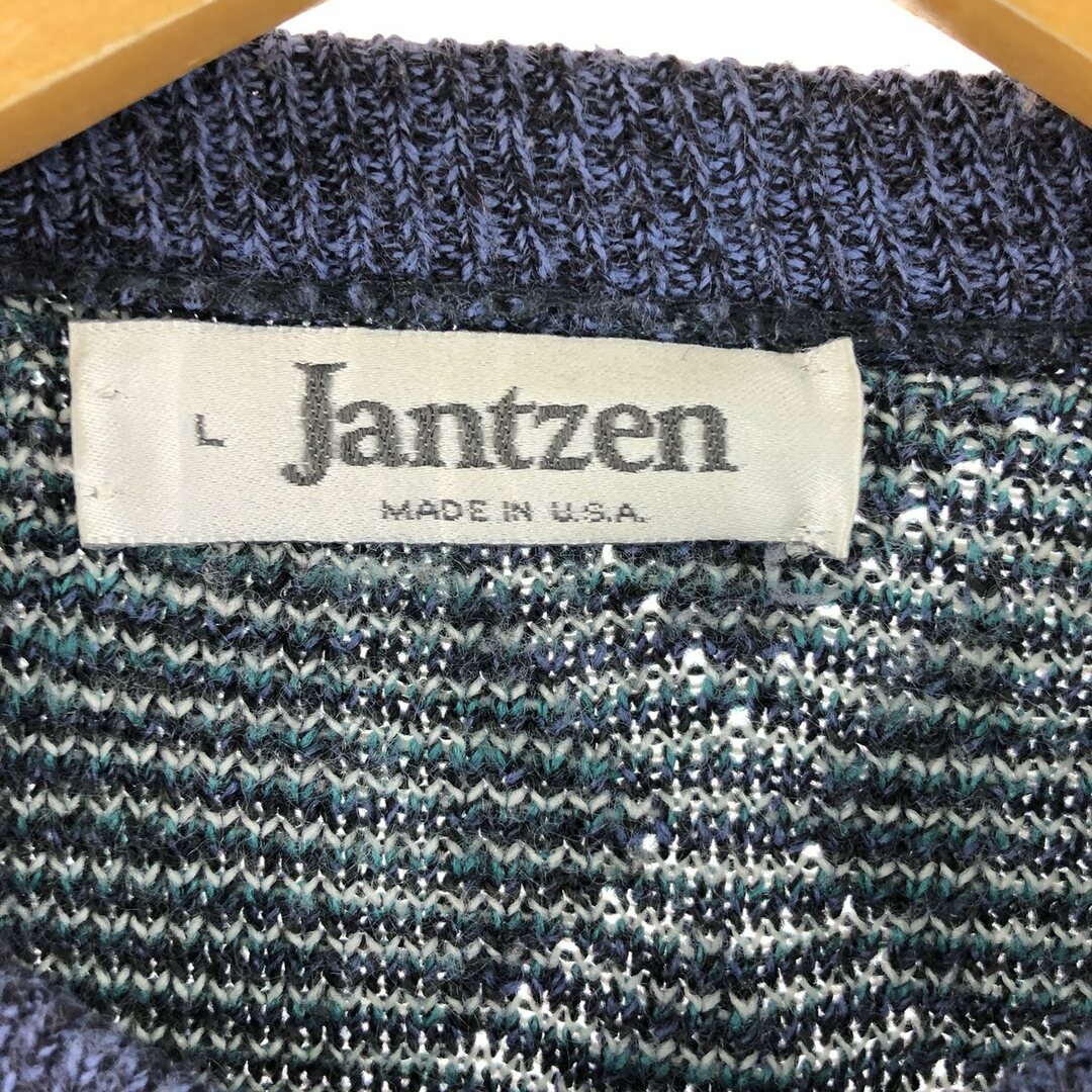 古着 ジャンセン Jantzen 総柄 ニットセーター USA製 メンズL /eaa362131 レディースのトップス(ニット/セーター)の商品写真