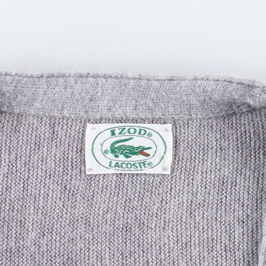 LACOSTE(ラコステ)の古着 80～90年代 ラコステ LACOSTE IZOD アクリルニットカーディガン USA製 メンズL ヴィンテージ /eaa363584 メンズのトップス(カーディガン)の商品写真