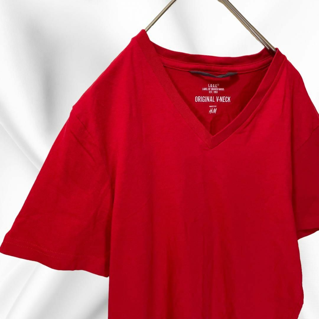 H&M(エイチアンドエム)のH&M   メンズ　VネックTシャツ　EUR XS メンズのトップス(Tシャツ/カットソー(半袖/袖なし))の商品写真