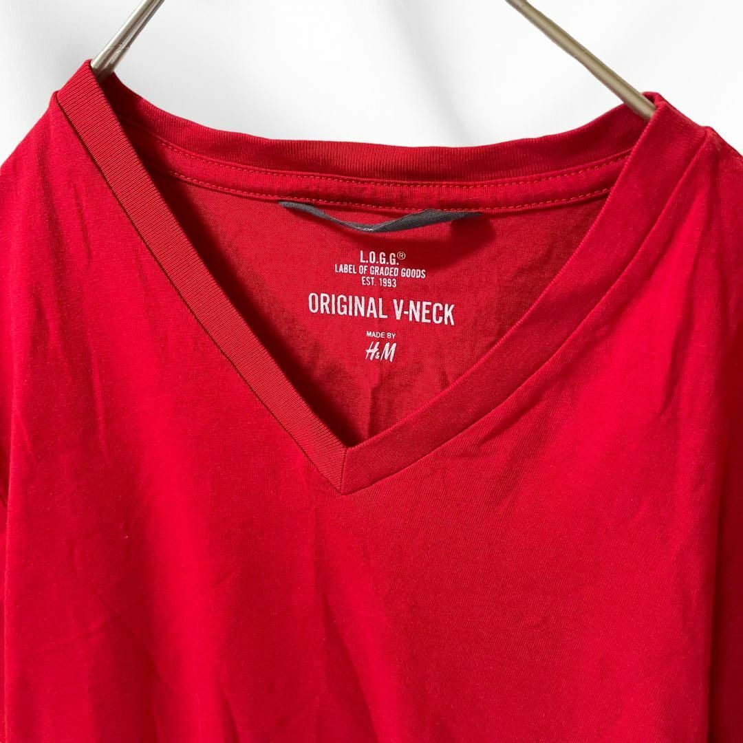 H&M(エイチアンドエム)のH&M   メンズ　VネックTシャツ　EUR XS メンズのトップス(Tシャツ/カットソー(半袖/袖なし))の商品写真