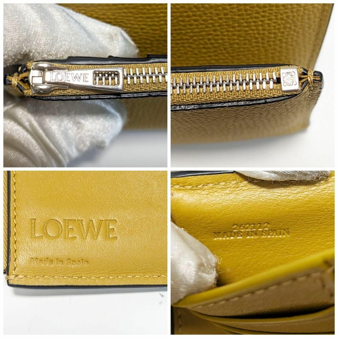 LOEWE(ロエベ)の【美品】LOEWEロエベ　トライフォールドウォレット　ミニ財布　現行　アナグラム レディースのファッション小物(財布)の商品写真