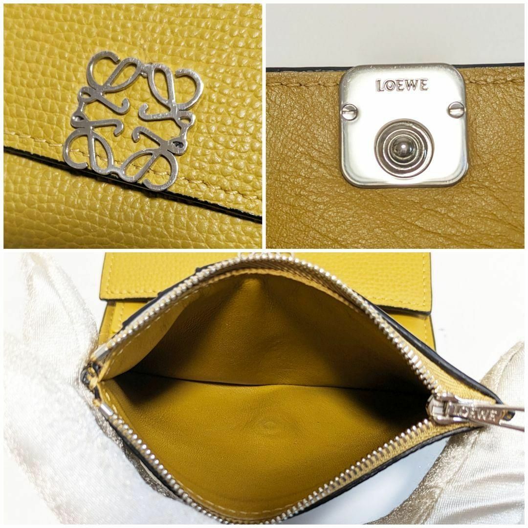 LOEWE(ロエベ)の【美品】LOEWEロエベ　トライフォールドウォレット　ミニ財布　現行　アナグラム レディースのファッション小物(財布)の商品写真