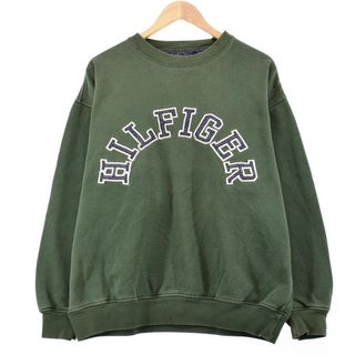 トミーヒルフィガー(TOMMY HILFIGER)の古着 90年代 トミーヒルフィガー TOMMY HILFIGER ロゴスウェット トレーナー メンズL ヴィンテージ /eaa330852(スウェット)