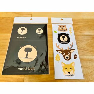 モンベル(mont bell)のmont-bell ステッカー2種類セット　モンベル　くま　モンタベア(キャラクターグッズ)