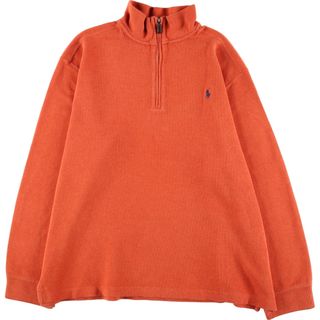 ラルフローレン(Ralph Lauren)の古着 ラルフローレン Ralph Lauren POLO by Ralph Lauren コットンニットハーフジップセーター メンズXL /eaa363793(ニット/セーター)