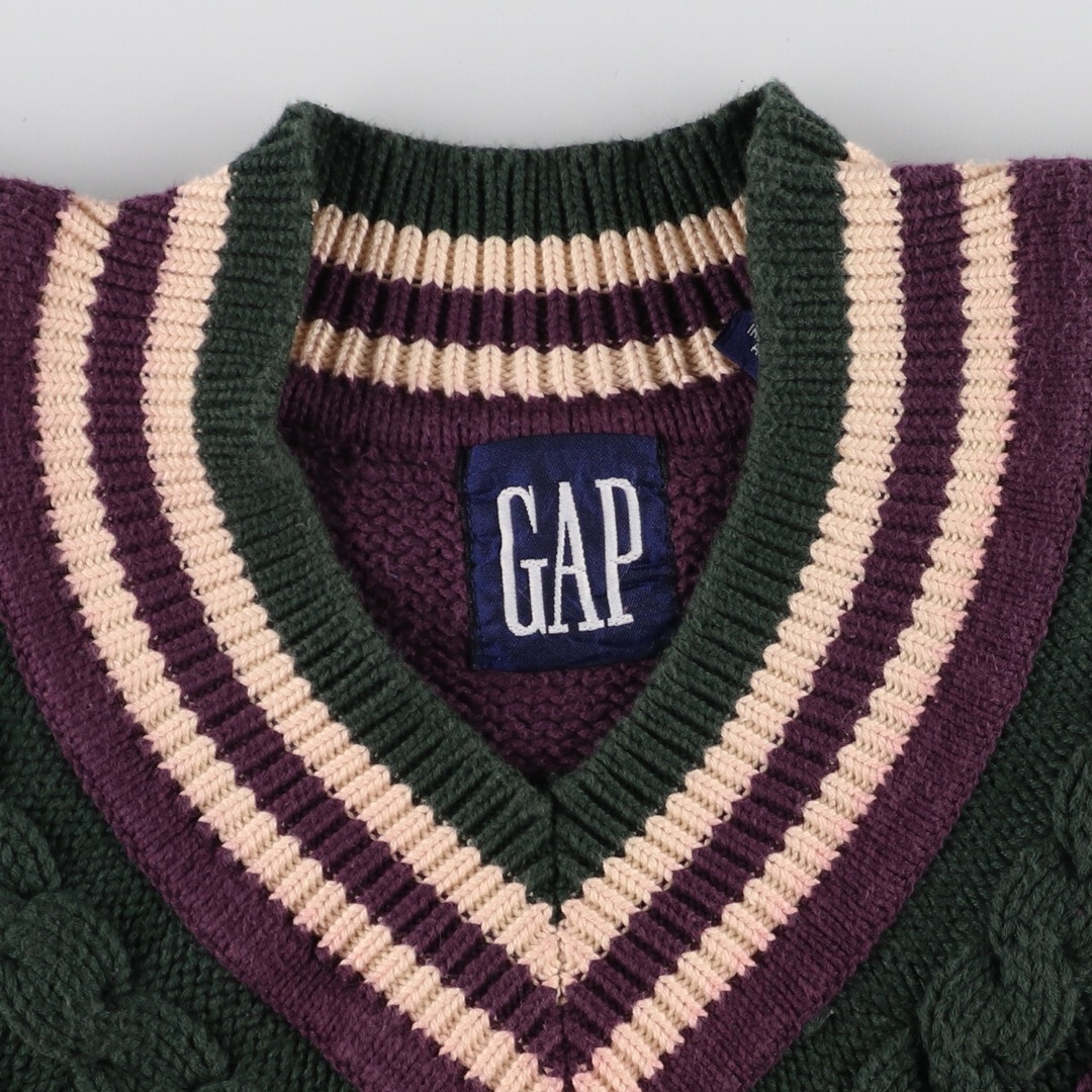 GAP(ギャップ)の古着 90年代 ギャップ GAP Vネック コットンニットセーター メンズXL ヴィンテージ /eaa364099 メンズのトップス(ニット/セーター)の商品写真