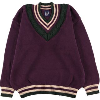 ギャップ(GAP)の古着 90年代 ギャップ GAP Vネック コットンニットセーター メンズXL ヴィンテージ /eaa364099(ニット/セーター)