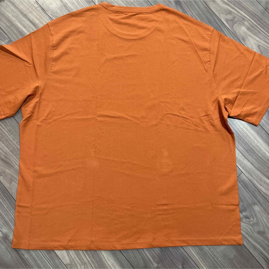 6L☆オレンジ綿100%無地Tシャツ大きいメンズ特大橙 メンズのトップス(Tシャツ/カットソー(半袖/袖なし))の商品写真
