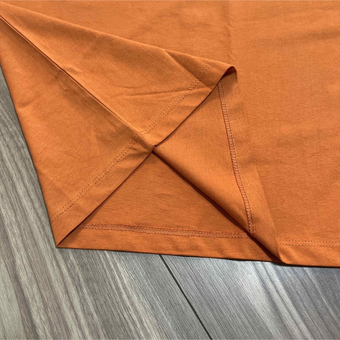 6L☆オレンジ綿100%無地Tシャツ大きいメンズ特大橙 メンズのトップス(Tシャツ/カットソー(半袖/袖なし))の商品写真