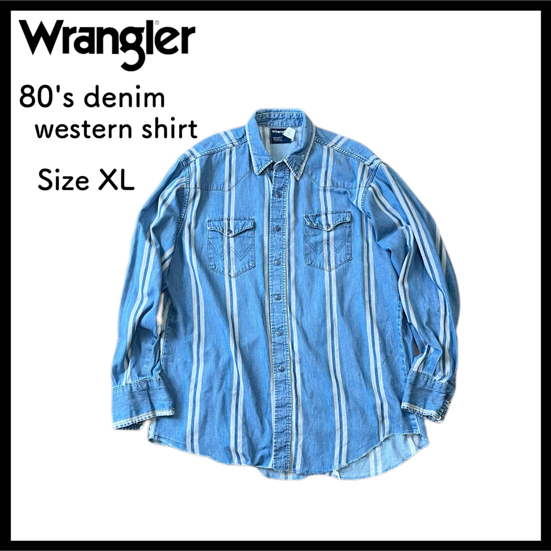 【★USA製】80's Wrangler denim western shirt | フリマアプリ ラクマ