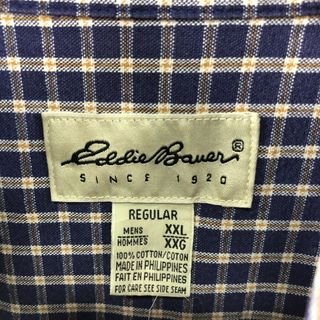 エディーバウアー Eddie Bauer 長袖 ボタンダウンチェックシャツ メンズXXL /eaa366663