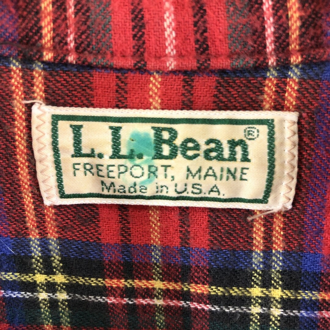 L.L.Bean(エルエルビーン)の古着 80年代 エルエルビーン L.L.Bean FREEPORT MAINE 長袖 コットンシャツ USA製 メンズXL ヴィンテージ /eaa364627 メンズのトップス(シャツ)の商品写真
