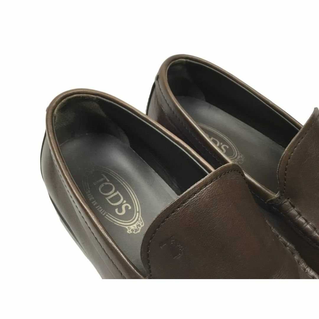 伊製 TOD'S トッズ スリッポンローファー ブラウン 26.5cm