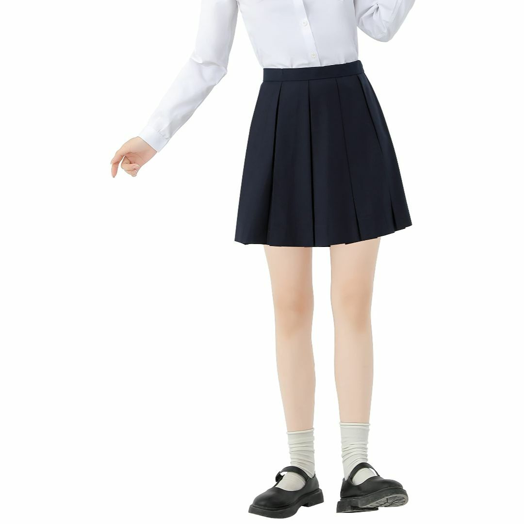 [Sharphon] 制服 スカート ハイウエスト 42/45CM丈 黒 紺 灰