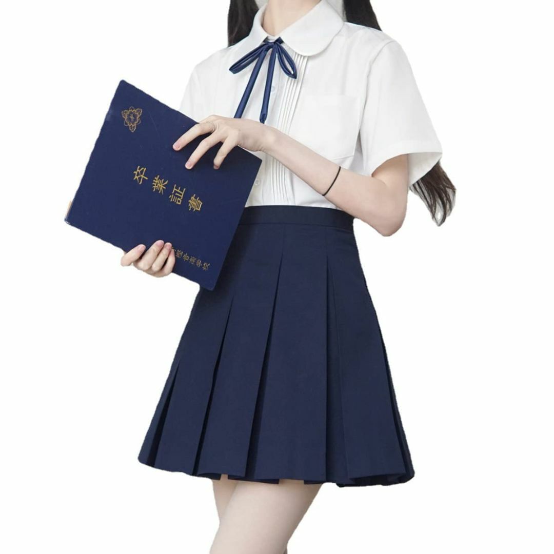 [Sharphon] 制服 スカート ハイウエスト 42/45CM丈 黒 紺 灰