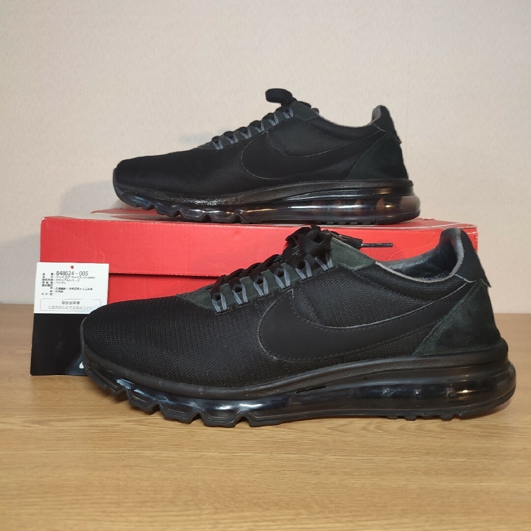 箱・タグ付 美品 NIKE AIR MAX LD-ZERO ALL BLACK