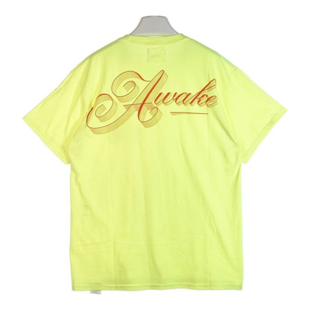 AWAKE(アウェイク)の★アウェイク Tシャツ ロゴ 半袖 蛍光 イエロー sizeL メンズのトップス(Tシャツ/カットソー(半袖/袖なし))の商品写真