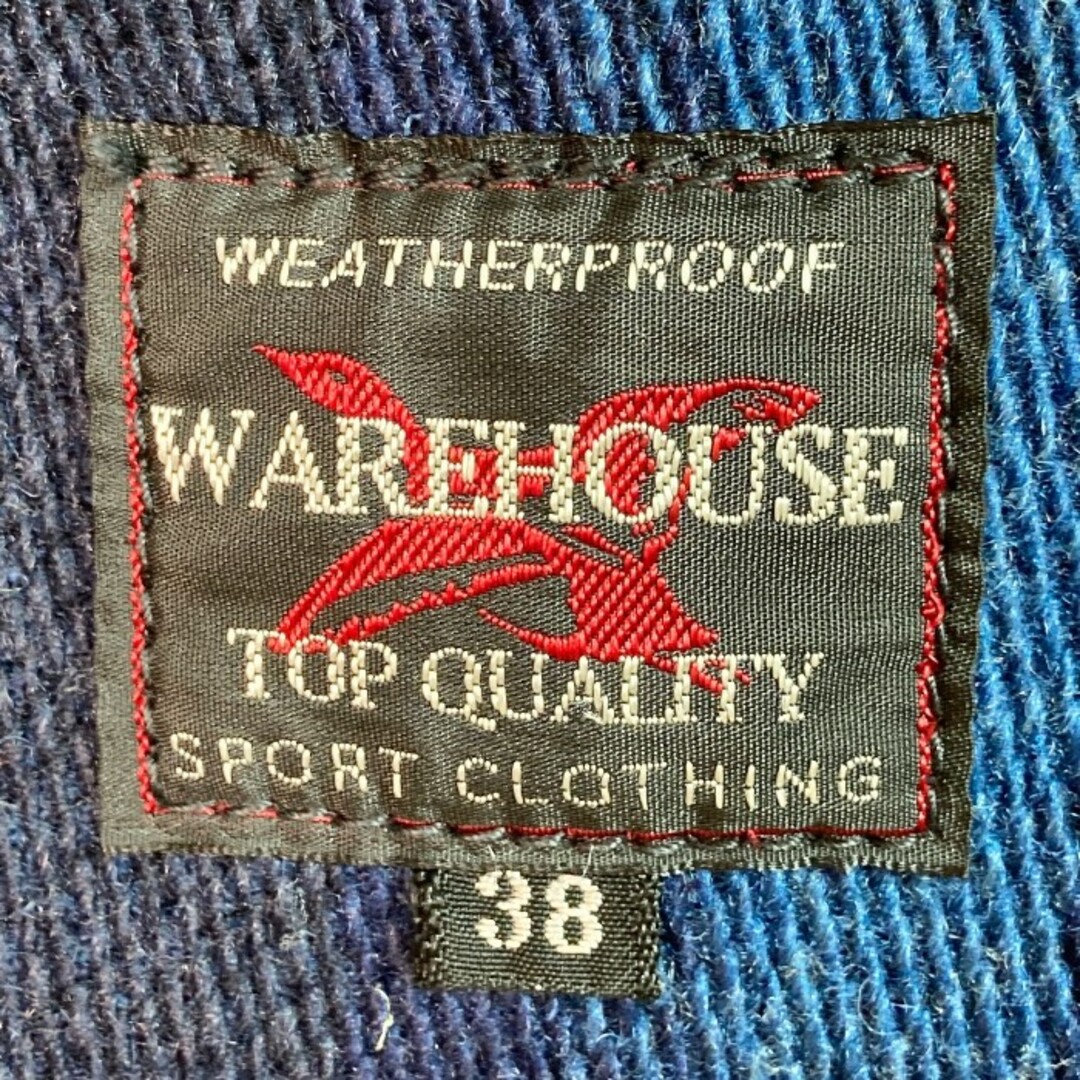 WAREHOUSE(ウエアハウス)の★ウェアハウス チェックコート ブルー size38 メンズのジャケット/アウター(ダウンジャケット)の商品写真