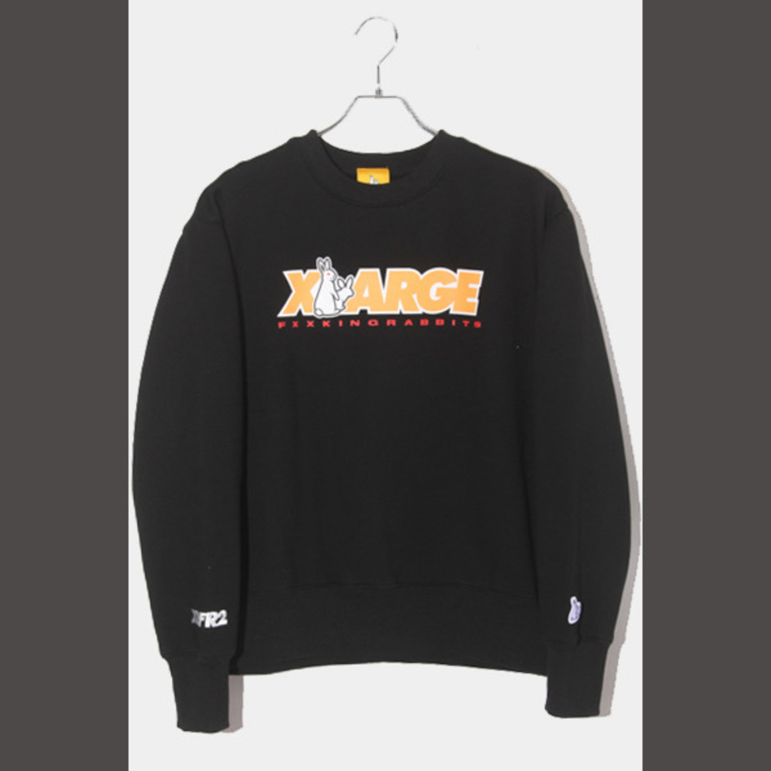 FR2 × XLARGE クルーネックスウェット M BLACK ブラック