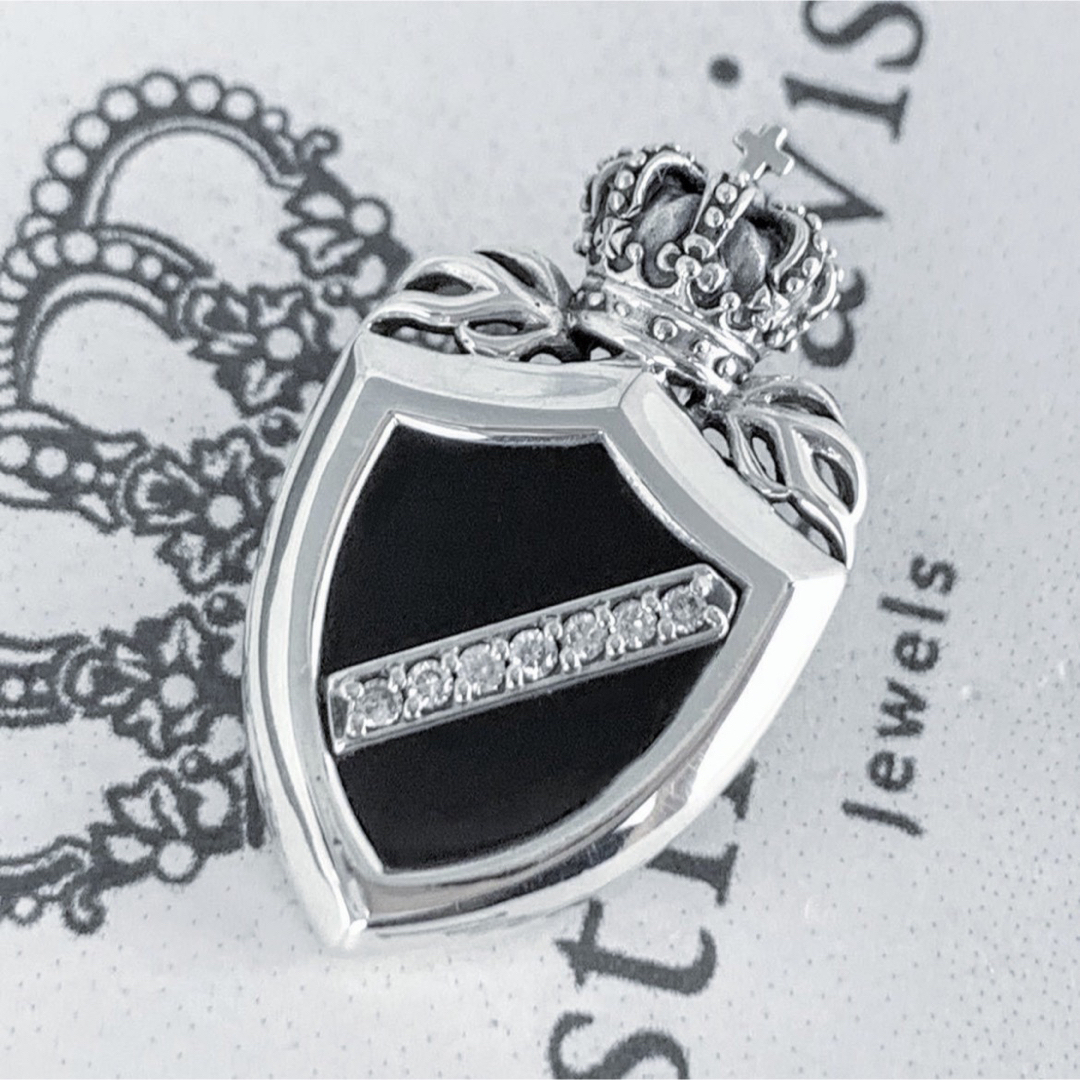 美品!ジャスティンデイビス SPJ117 CROWN SHIELD ペンダント-
