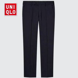 ユニクロ(UNIQLO)のUNIQLO 感動パンツ　ウルトラライト　ウールライク　W82 L85 黒(スラックス)