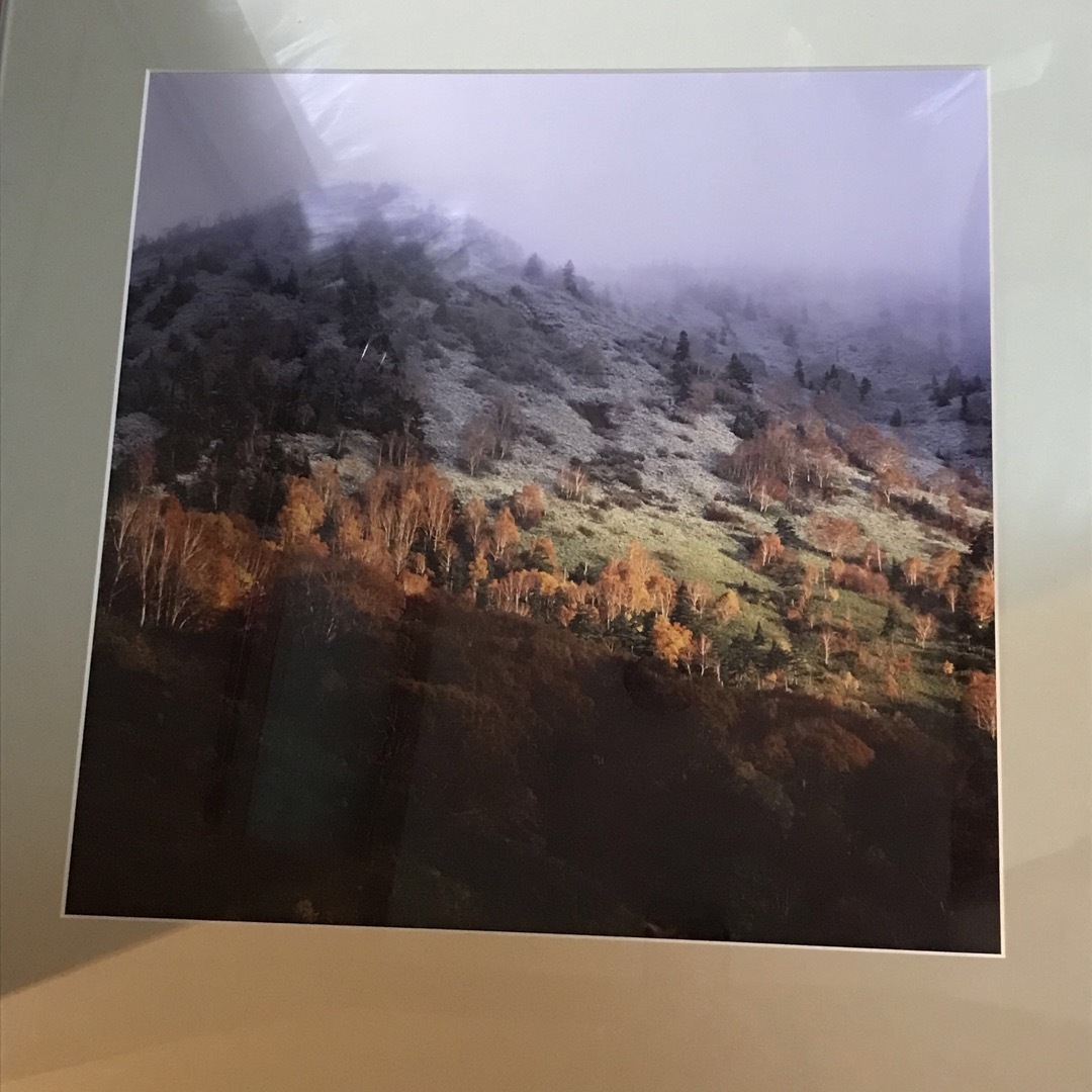 ビンテージ 山 山岳風景 写真　額縁　風景画 絵画 アート 油絵 水彩画 エンタメ/ホビーのアート用品(絵画額縁)の商品写真