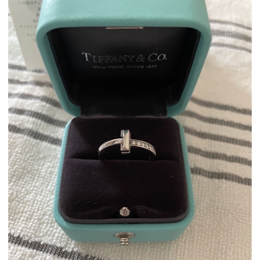 ティファニー TIFFANY＆CO Tワン ダイヤリング K18WG ダイヤモンド ジュエリー