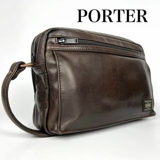 PORTER ポーター レザー セカンドバッグ クラッチバッグ