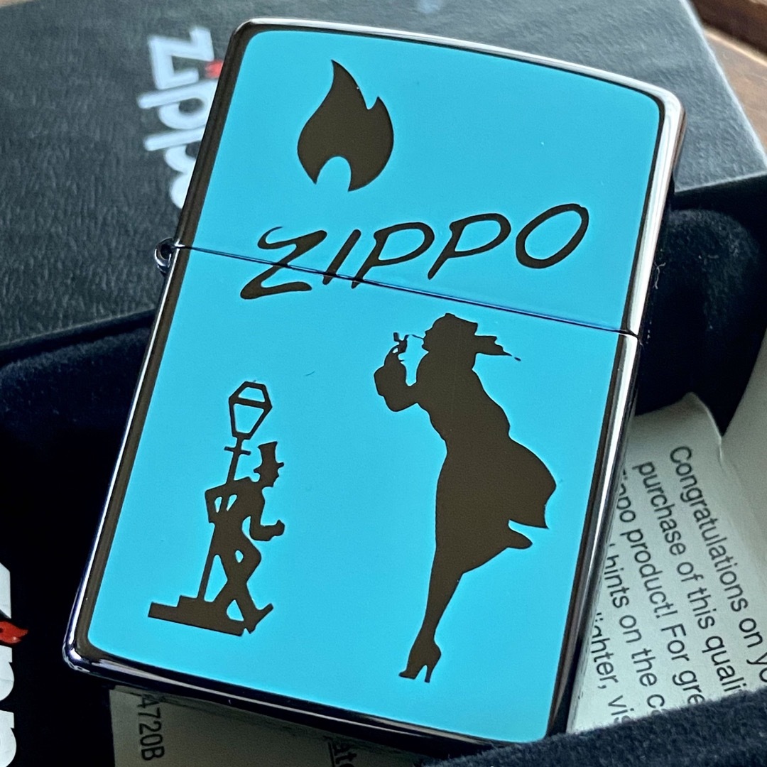 新品 Zippo ウィンディ ガール ブラック ターコイズ ジッポー