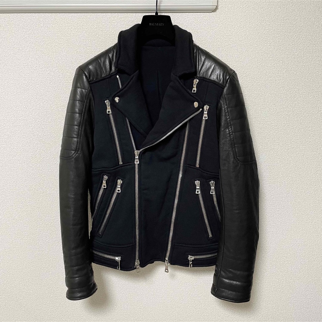BALMAIN - バルマンオム レザーライダースジャケットの通販 by Swan
