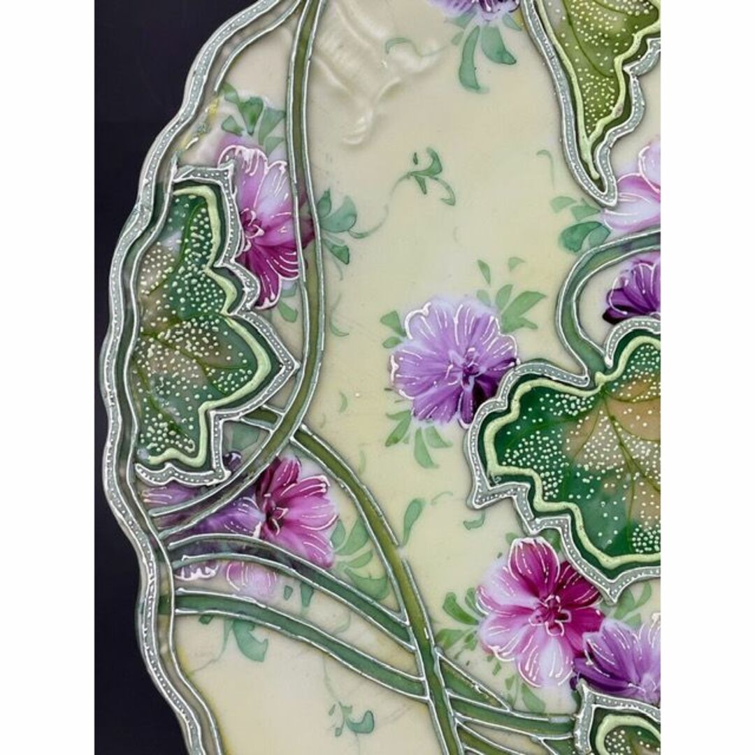 Noritake - オールドニッポン 盛上げ大皿 28.7cm 鏝絵 ボウル 小物入れ