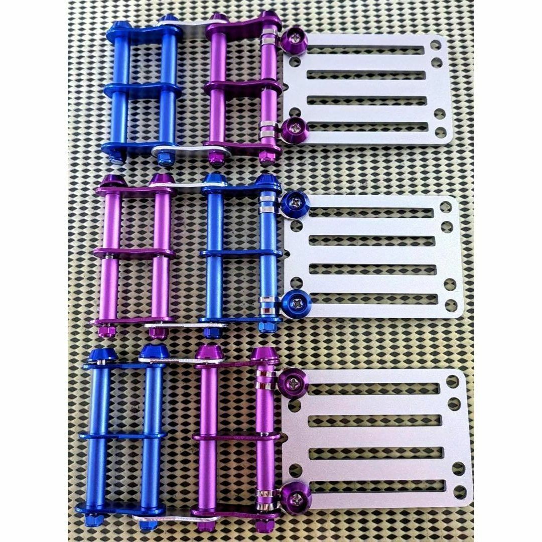 腰道具 腰袋 工具差し 青×紫×銀 ニックス風ベルトループ 4段チェーン
