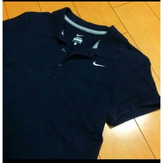 ナイキ(NIKE)のNIKEスリムフィットネイビーコットンポロ(ポロシャツ)