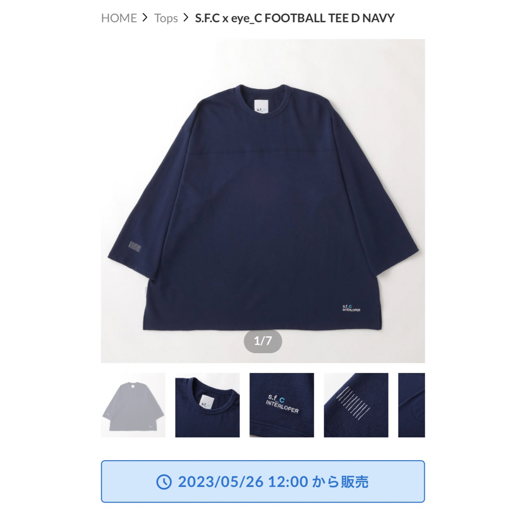 【23SS即完品XL】S.F.C x eye_C フットボール Tシャツ