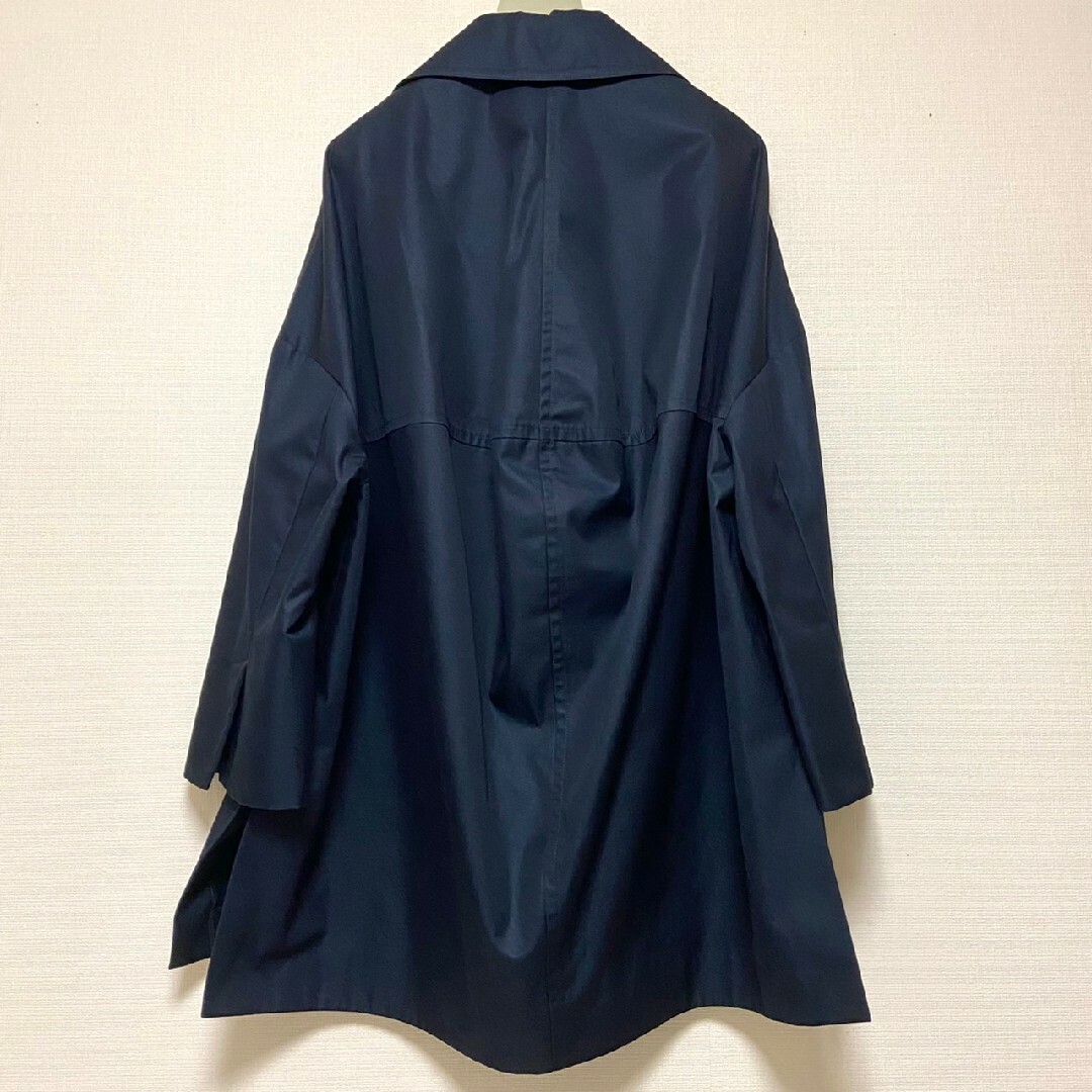 ENFOLD エンフォルド シャンブレーギャバコクーンコート ネイビー 38