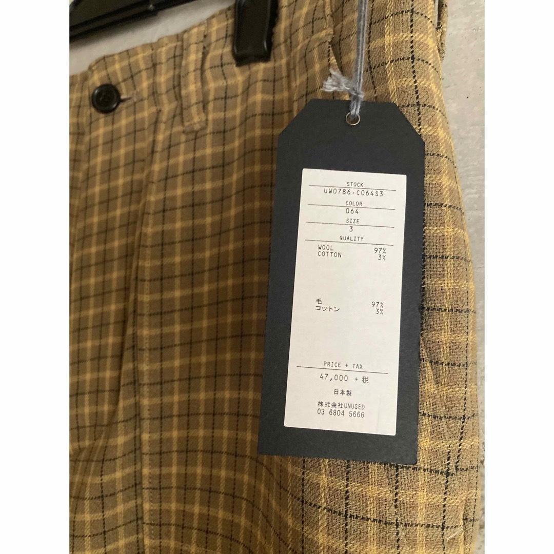 UNUSED - 新品 unused 19aw チェック スラックス パンツの通販 by 豆で