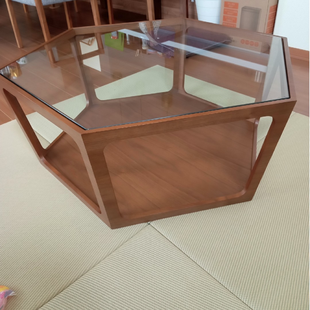 【福岡市内限定】桜屋工業　ガラスリビングテーブル　LT-69-N/W/Kのサムネイル