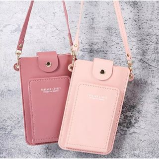 スマホショルダーバッグ　ケース　カード収納付　スマホホルダー　DEEP pink(ショルダーバッグ)