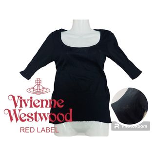 ヴィヴィアンウエストウッド(Vivienne Westwood)の☆ヴィヴィアンウエストウッド☆  ロゴ刺繍入りトップス　Ｓ〜Mサイズ(カットソー(長袖/七分))