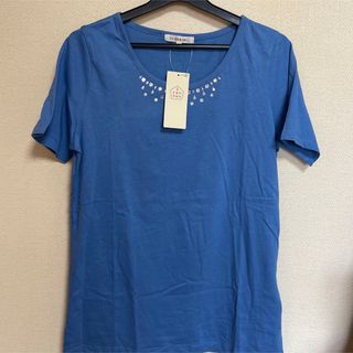 サンカンシオン(3can4on)のワールド★3can4on  ビジュー 付き半袖Tシャツ　新品未使用❗️(Tシャツ(半袖/袖なし))