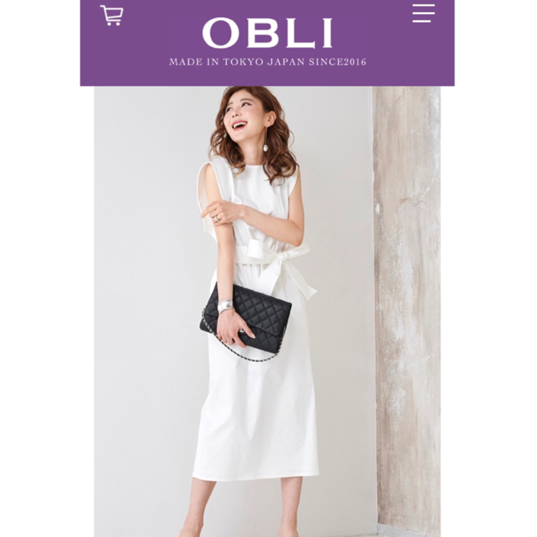 OBLI(オブリ)の新品未使用☆OBLI ステッチスリーブペンシルワンピース オブリ レディースのワンピース(ひざ丈ワンピース)の商品写真