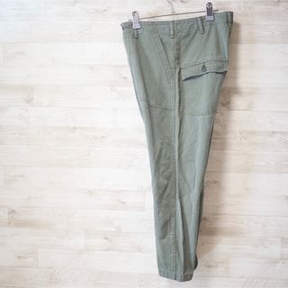 GANRYU 15AW 綿チノクロス製品洗いベイカーサルエルパンツ-S
