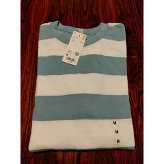 ユニクロ(UNIQLO)の新品・未使用【ユニクロ】ボーダー　半袖シャツ　メンズ(Tシャツ/カットソー(半袖/袖なし))