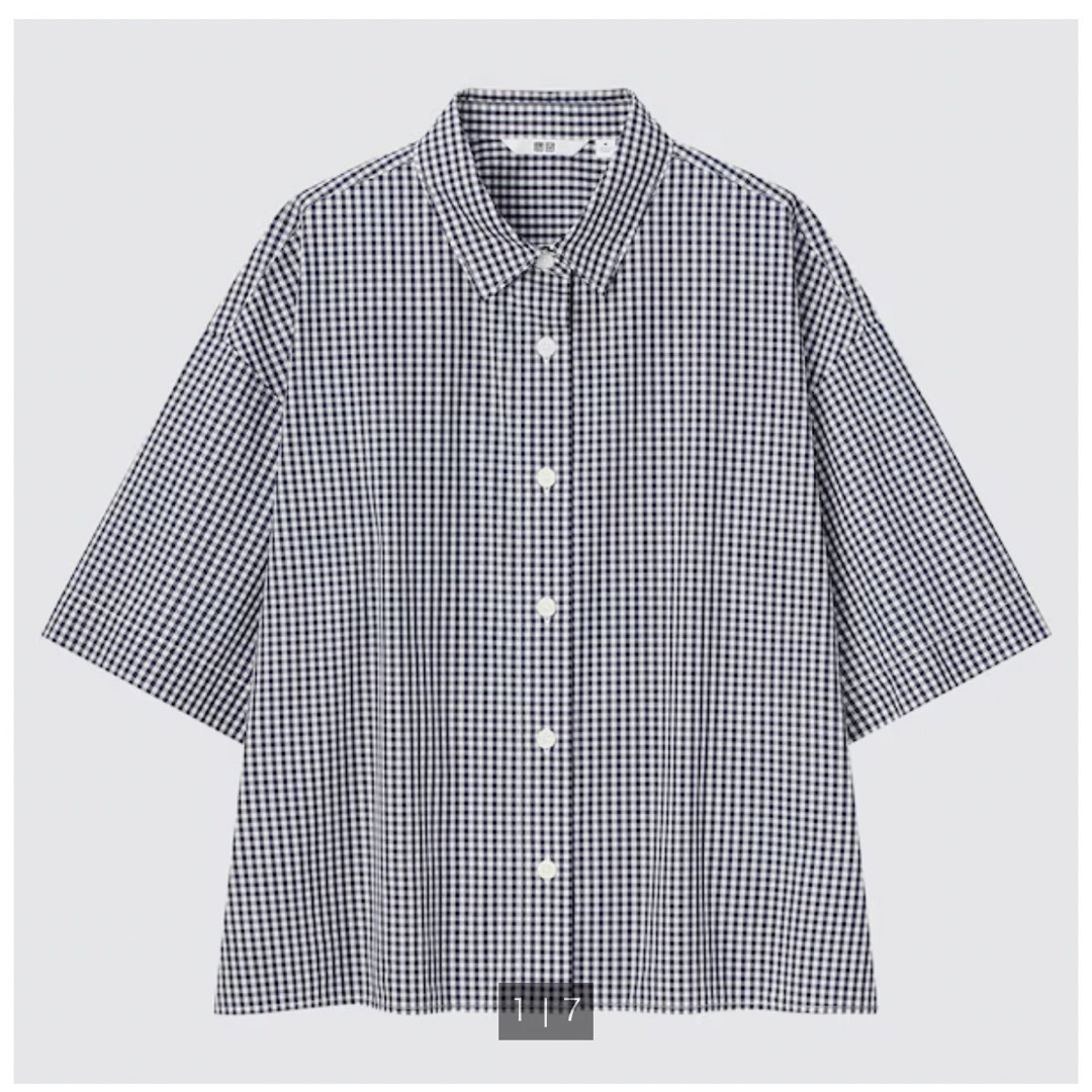 UNIQLO(ユニクロ)のユニクロ ギンガムチェックシャツ シャツ レディースのトップス(シャツ/ブラウス(半袖/袖なし))の商品写真