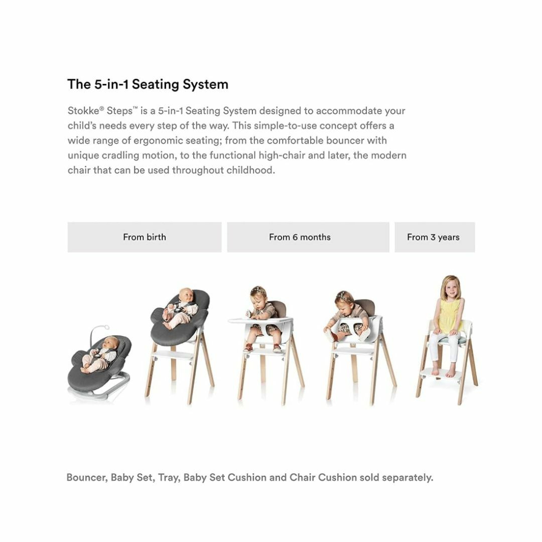 色: ブラック】Stokke ストッケ ベビーチェア ハイチェア 本体 ステッ ...