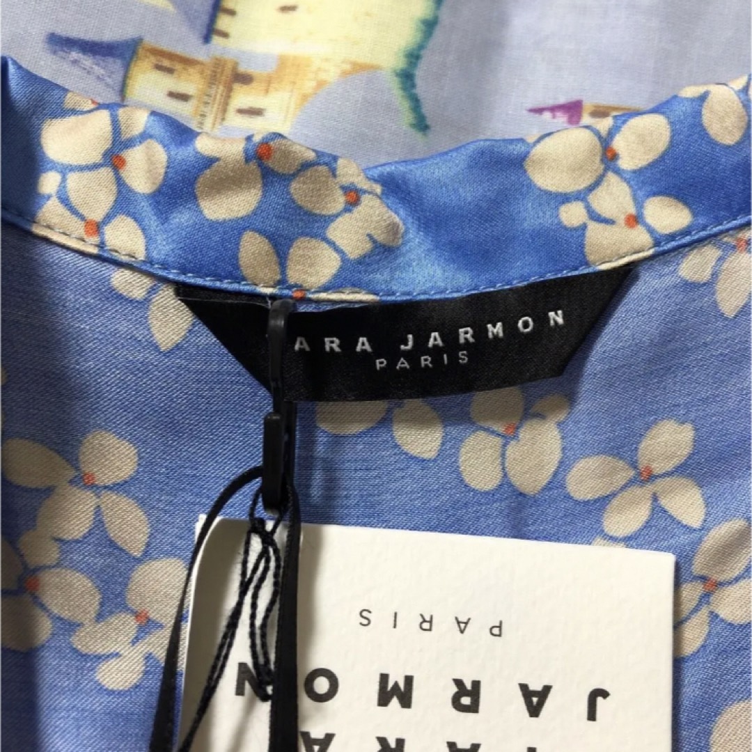 新品未使用 TARA JARMON タラジャーモン リボン 花柄 ブラウス-