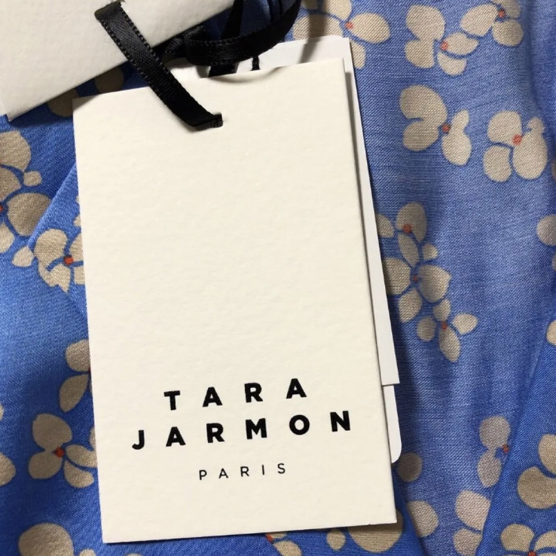 新品未使用 TARA JARMON タラジャーモン リボン 花柄 ブラウス-