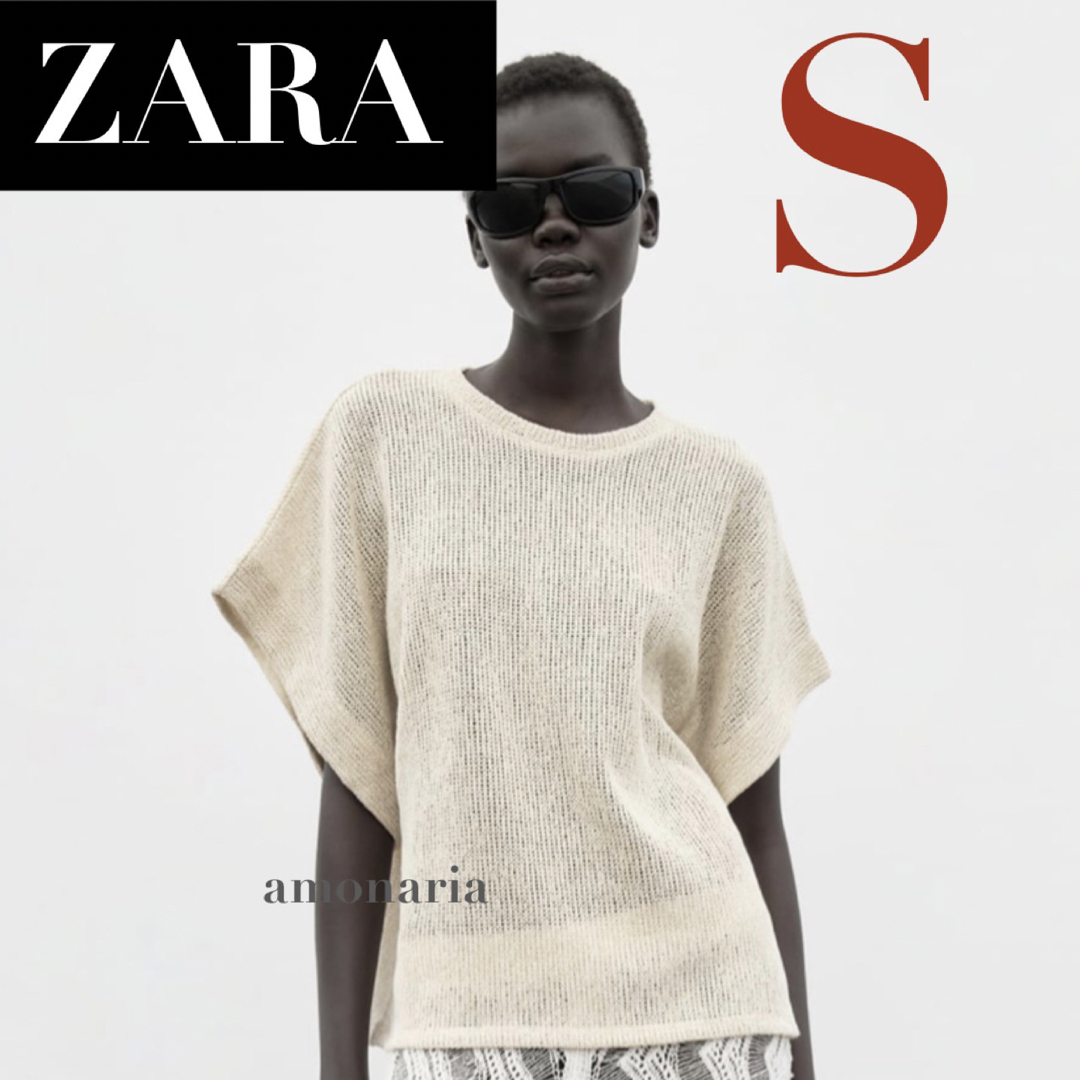 ZARA 【新品/未着用】ZARA シマーラスティックセーター シアーニットトップスの通販 by ＊selet shop＊｜ザラならラクマ