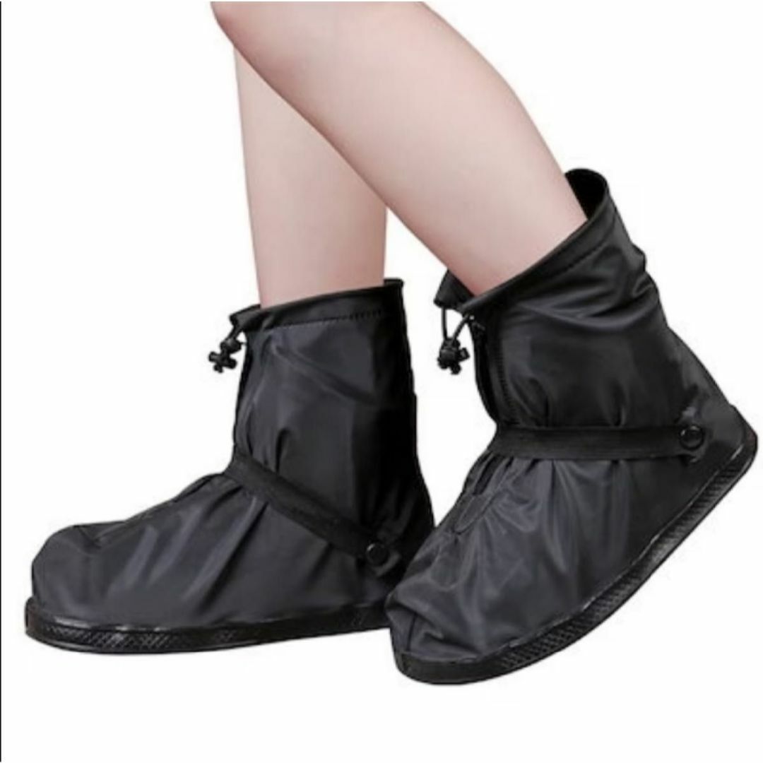 【Lサイズ】レインシューズカバー 防水靴 シューズカバー レインカバー 男女兼用 レディースの靴/シューズ(レインブーツ/長靴)の商品写真