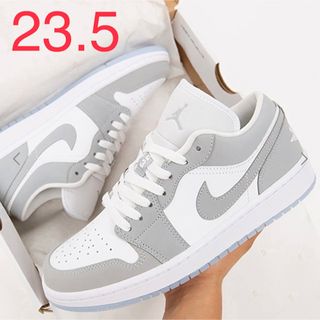 ナイキ(NIKE)のAIR JORDAN 1 LOW エアジョーダン ウルフグレー 23.5cm(スニーカー)